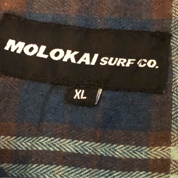 NWT Molokai Surf Co Flannel Shirt Jacket Sz XL - Picture 5 of 10